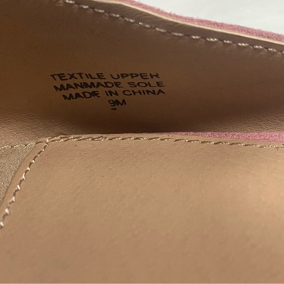 Loft Pink Faux Suede Knot Tie Mules Sandals Closed Toe Size 9M *READ* - Picture 6 of 8